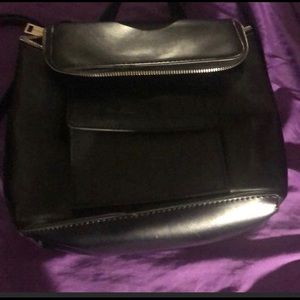 Black backpack purse